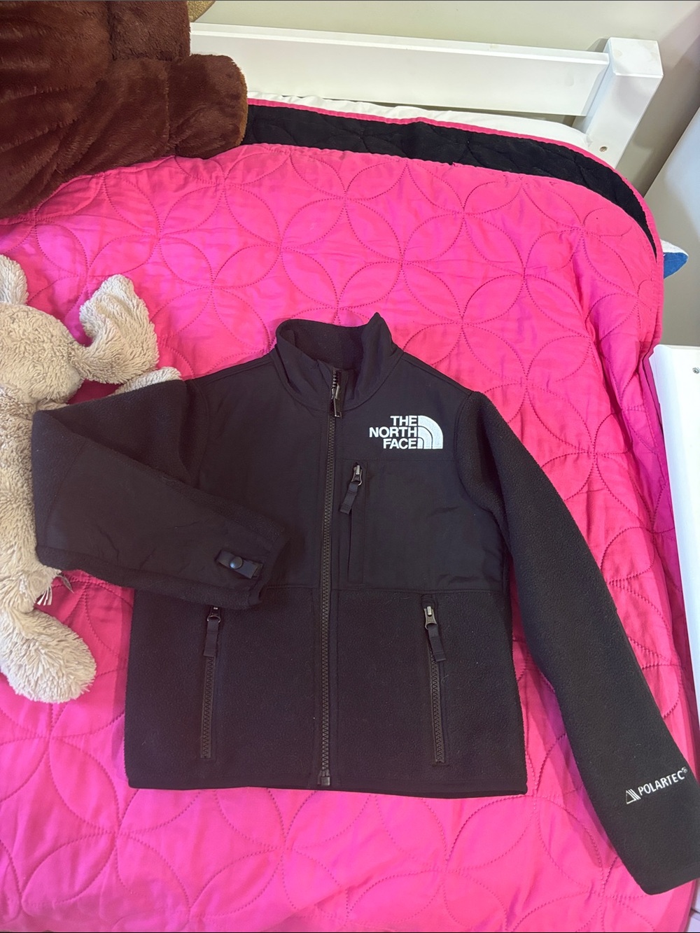The North Face Black Fleece Jacket with Chest Logo